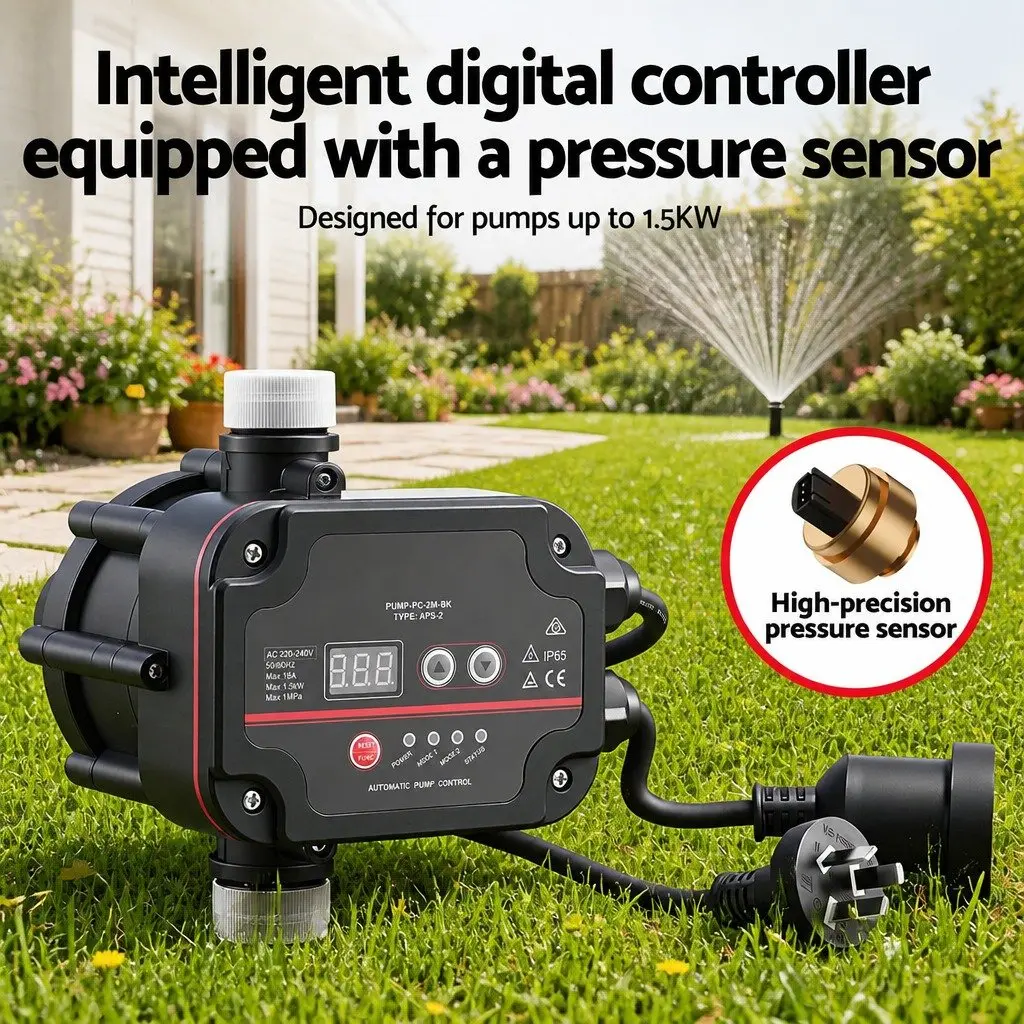 Digital Water Pump Controller Automatic Pressure Switch 16A 1.5kW