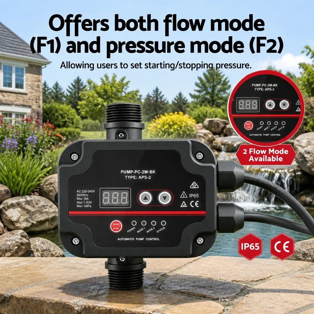 Digital Water Pump Controller Automatic Pressure Switch 16A 1.5kW