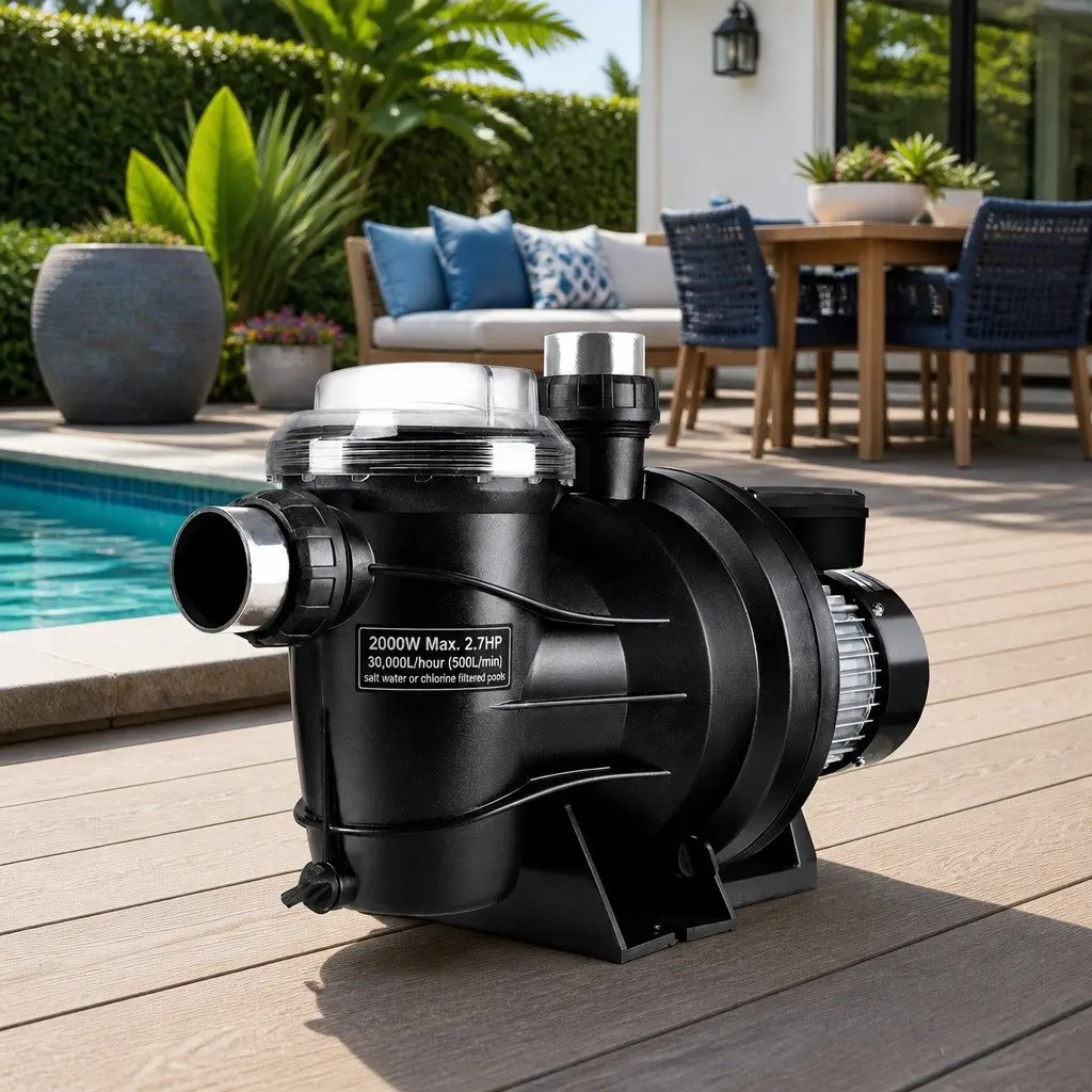 Pool Pump 2000W 2.7HP Swimming Water Circulation Filter Electric Spa Above