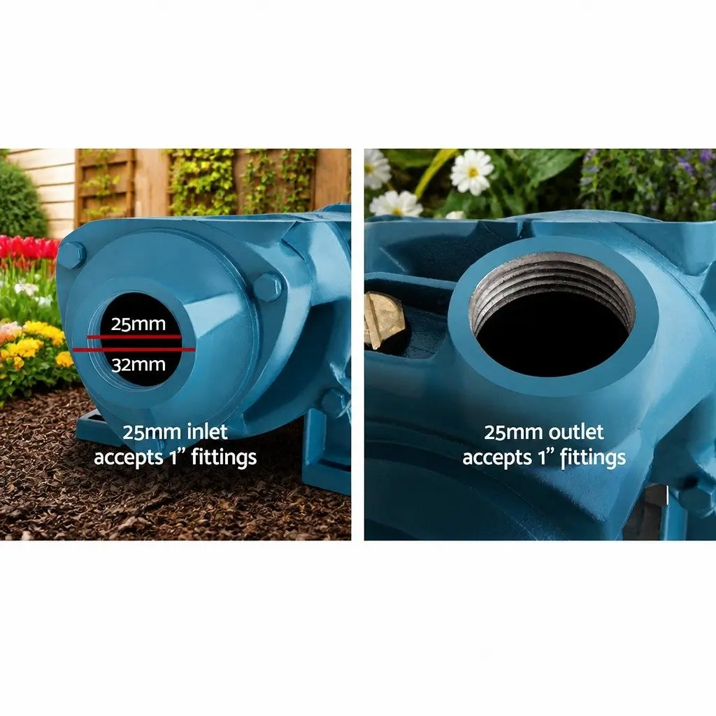 Clean Water Pump Electric Irrigation 0.5HP Rust-Resistant Brass Impeller Mountable Base
