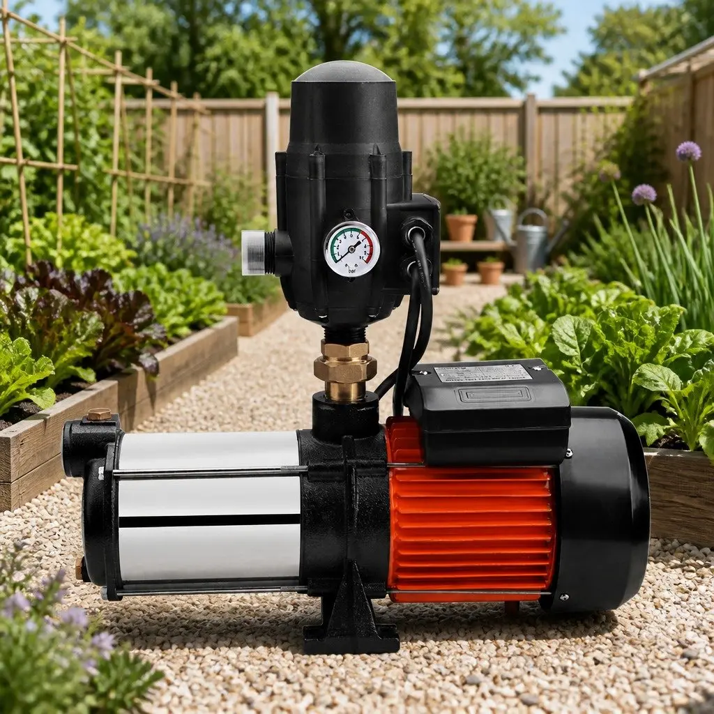 Irrigation Pump Automatic Multi-Stage 1800W Stainless Steel Self-Priming for Garden and Farm Use