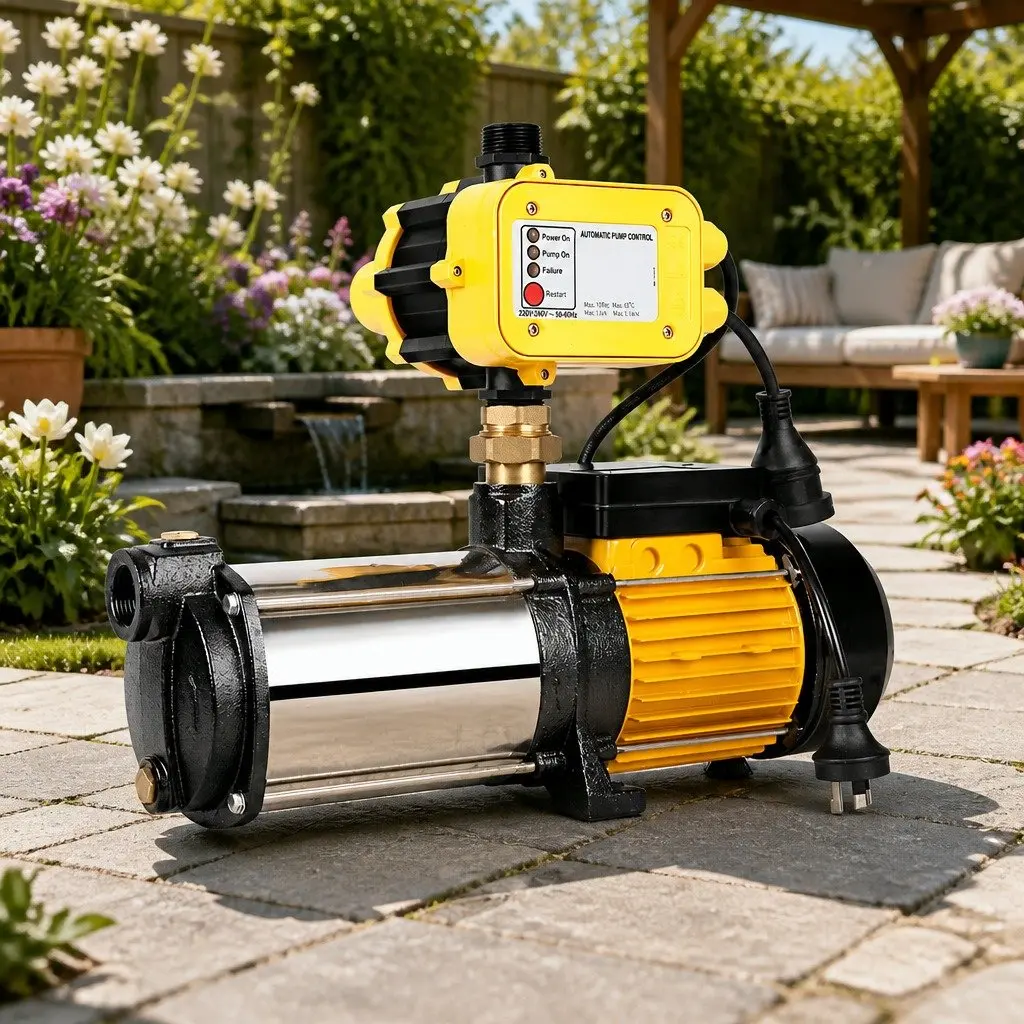 Irrigation Pump 5-Stage High Pressure 2500W Yellow Garden Water Booster