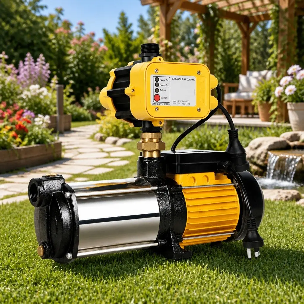 Irrigation Pump 5-Stage High Pressure 2500W Yellow Garden Water Booster