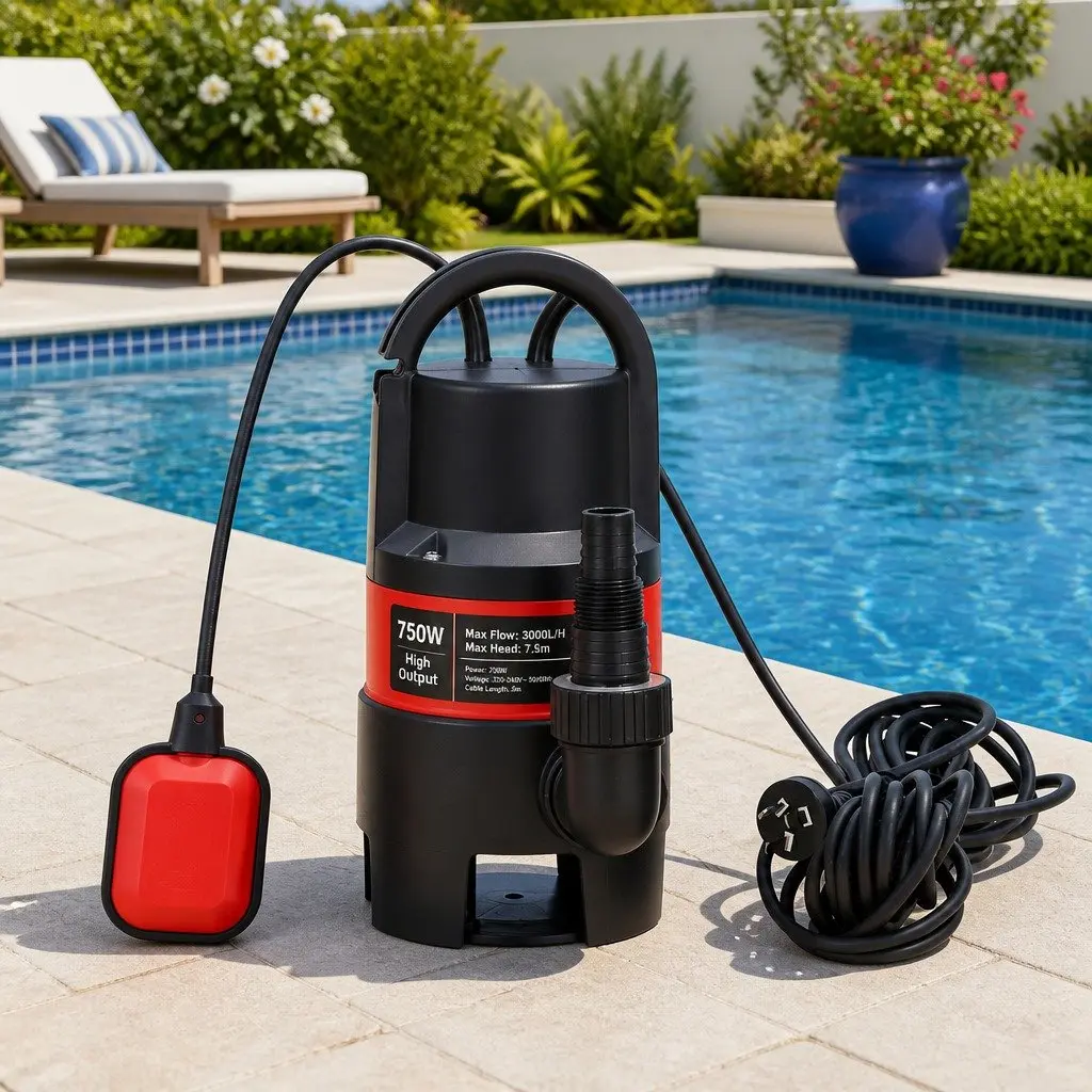 750W Submersible Water Pump Dirty Pool Pond Flooding Drainage Sump Portable