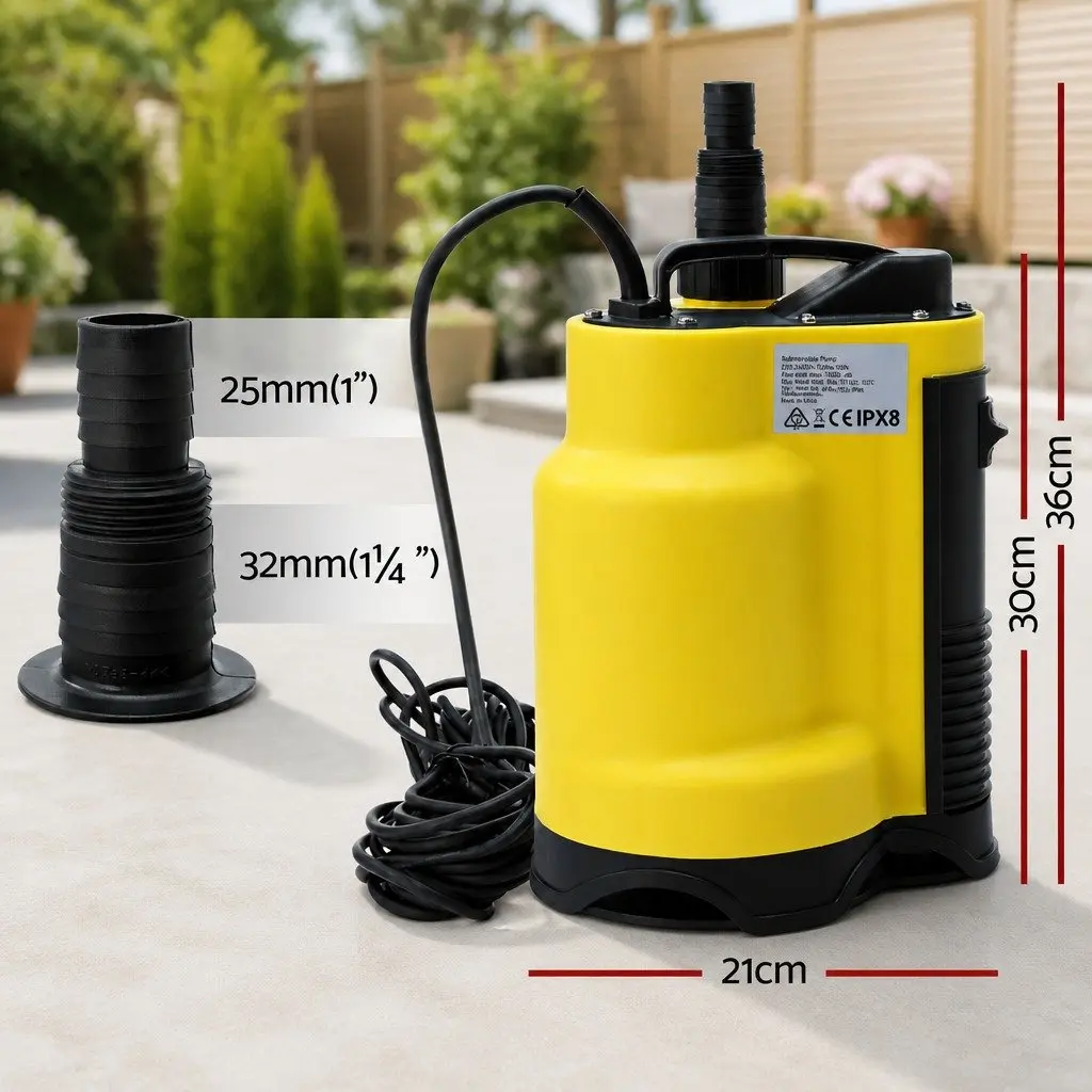 Submersible Pump 400W Dirty Water Bore Sewerage Tank Well Drainage Portable