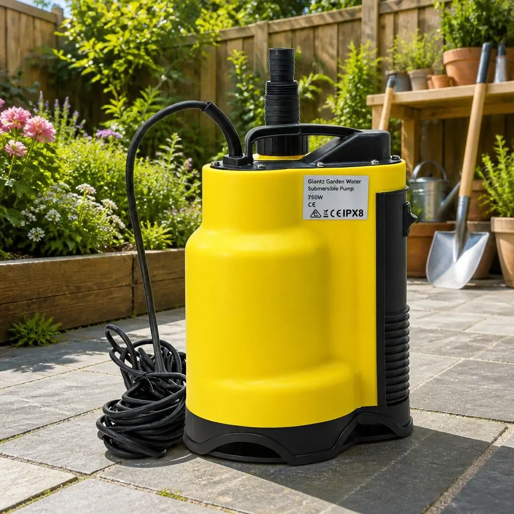 Submersible Water Pump 750W Portable Automatic 10 Metre Cable