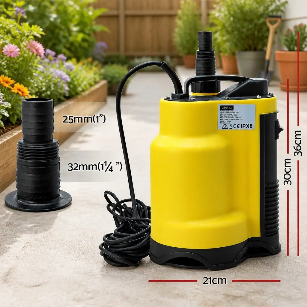 Submersible Water Pump 750W Portable Automatic 10 Metre Cable