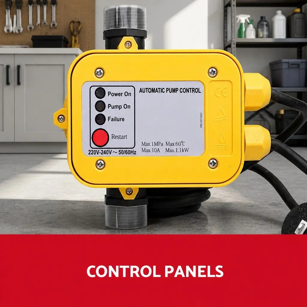 Automatic Water Pressure Pump Controller Electronic Switch Yellow 220240V