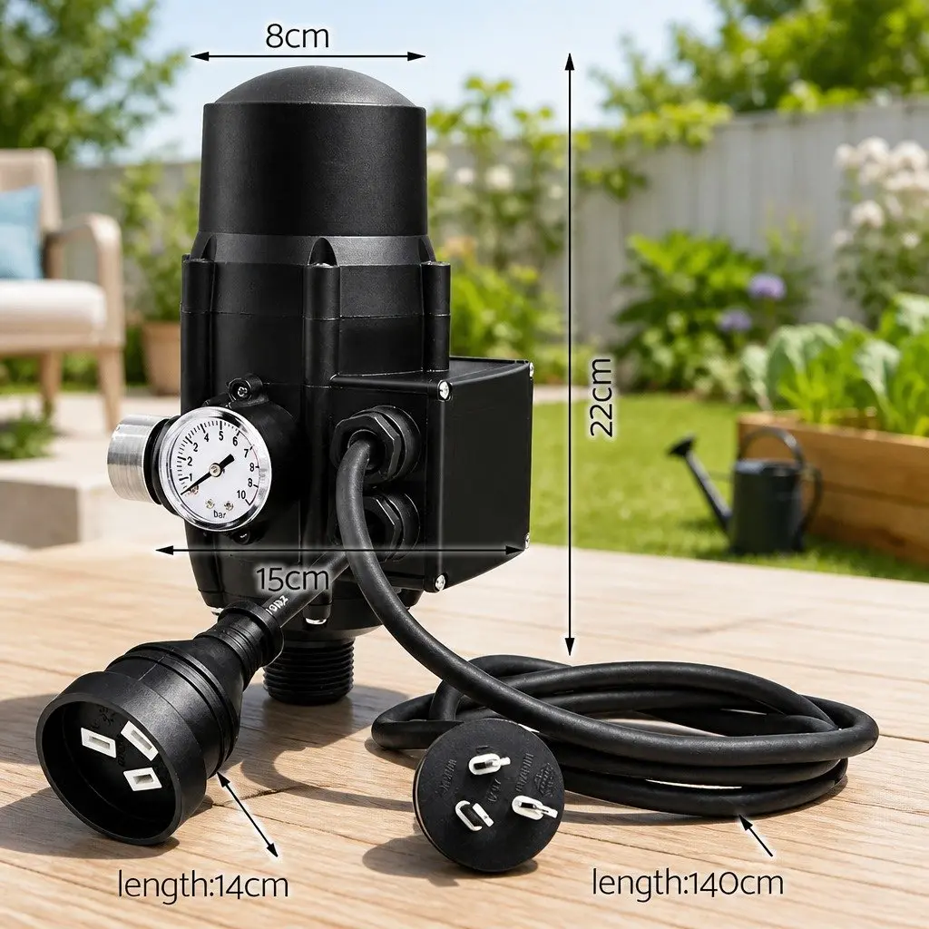 Water Pump Pressure Controller Adjustable Digital 220240V 1 Inch