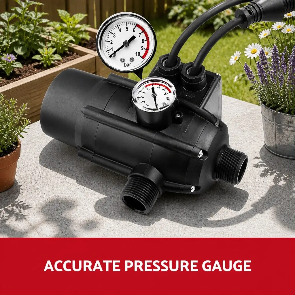 Water Pump Pressure Controller Adjustable Digital 220240V 1 Inch