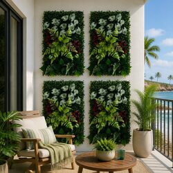 Artificial Plant Wall Panels 40X60CM Boxwood Greenery Backdrop Indoor Outdoor