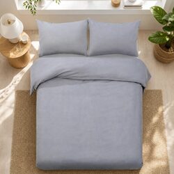 Friendly Grey Quilt Cover Set – 3-Piece for Your Bedroom
