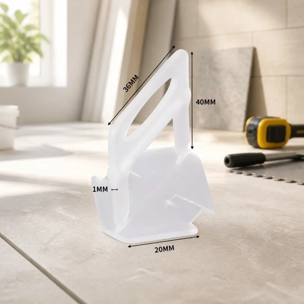 Tile Leveling System Kit 400 Clips 200 Wedges 1 Plier 2 Suction Cups 37mm x 37mm for Tile Thickness 3mm to 15mm