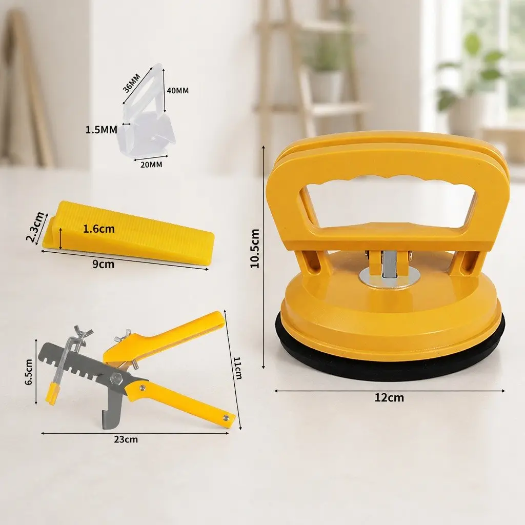 Tile Leveling System 400 Clips 200 Wedges Pliers Suction Cups Installation Tool