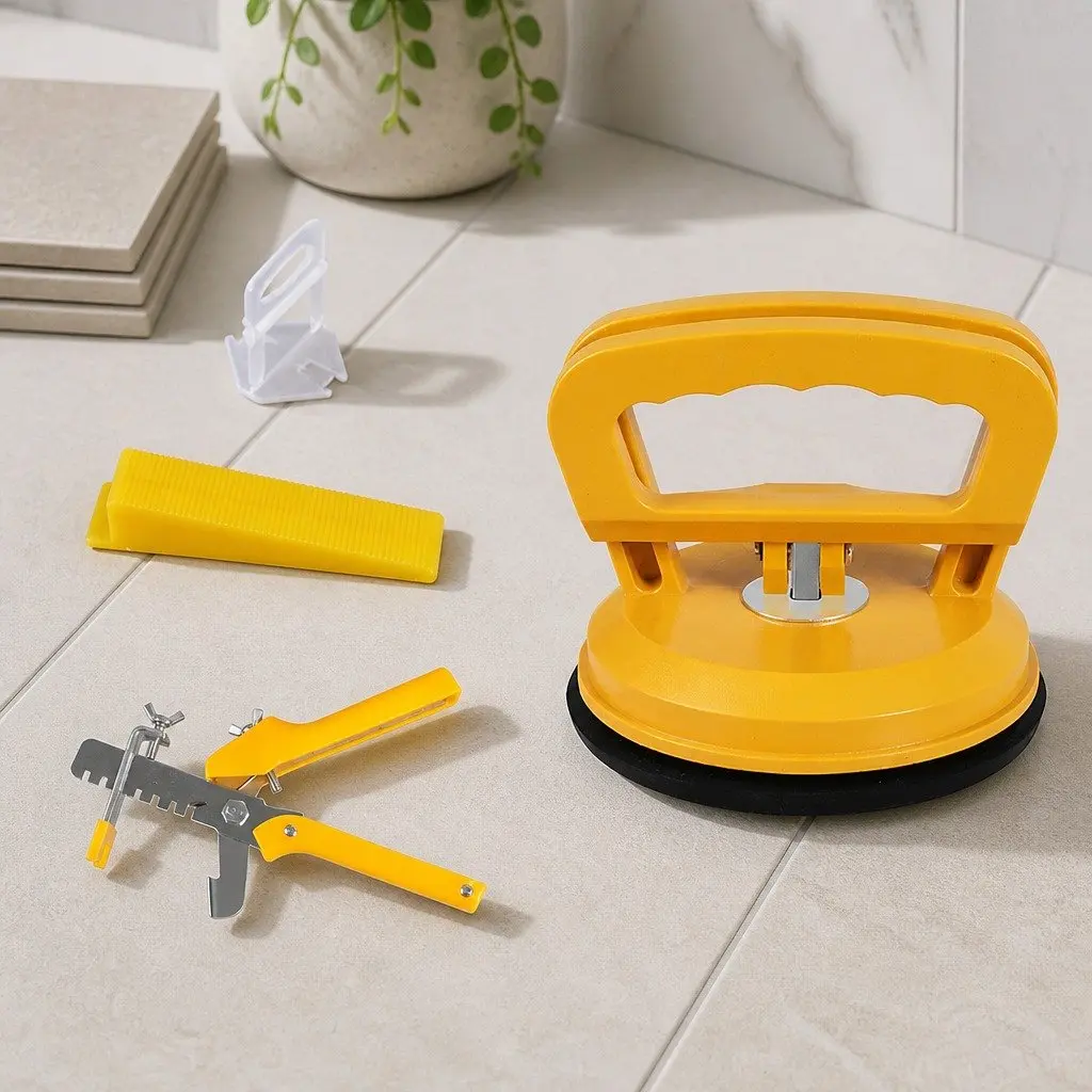 Tile Leveling System Kit 400 Clips 200 Wedges Plier Suction Cups Installation