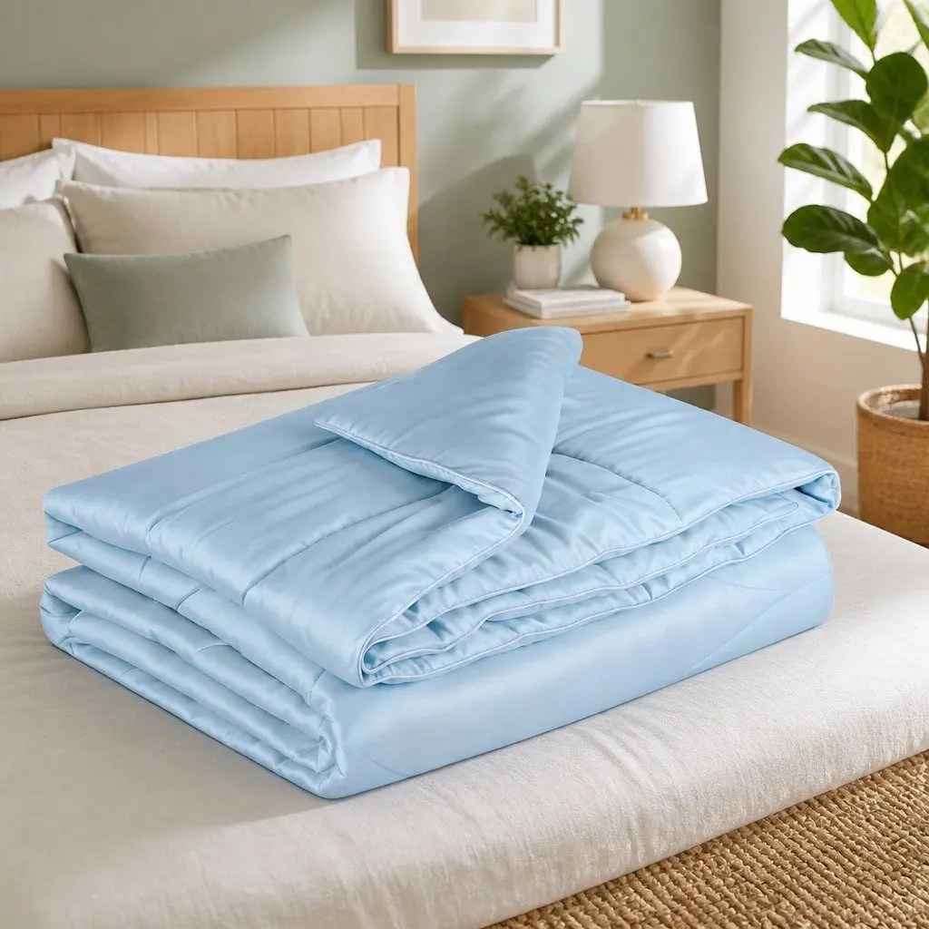 King Size Tencel Quilt in Blue