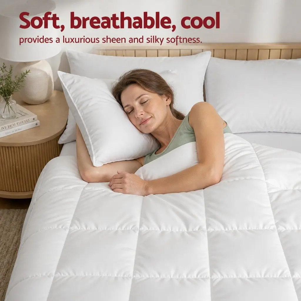 Bamboo Microfibre Summer Quilt Lightweight Breathable Double Size