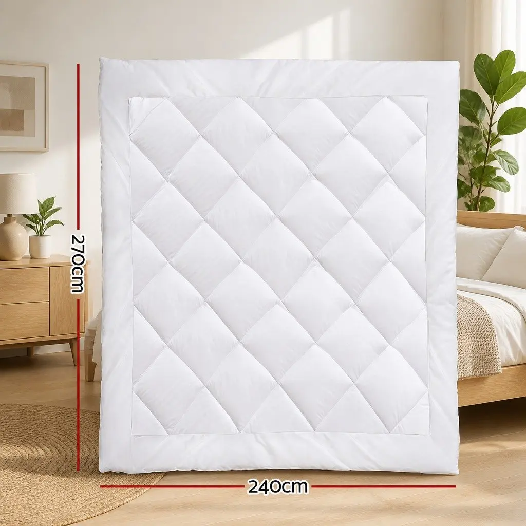 Microfibre Bamboo Quilt Super King Size 240x270cm Baffle Box Design Breathable