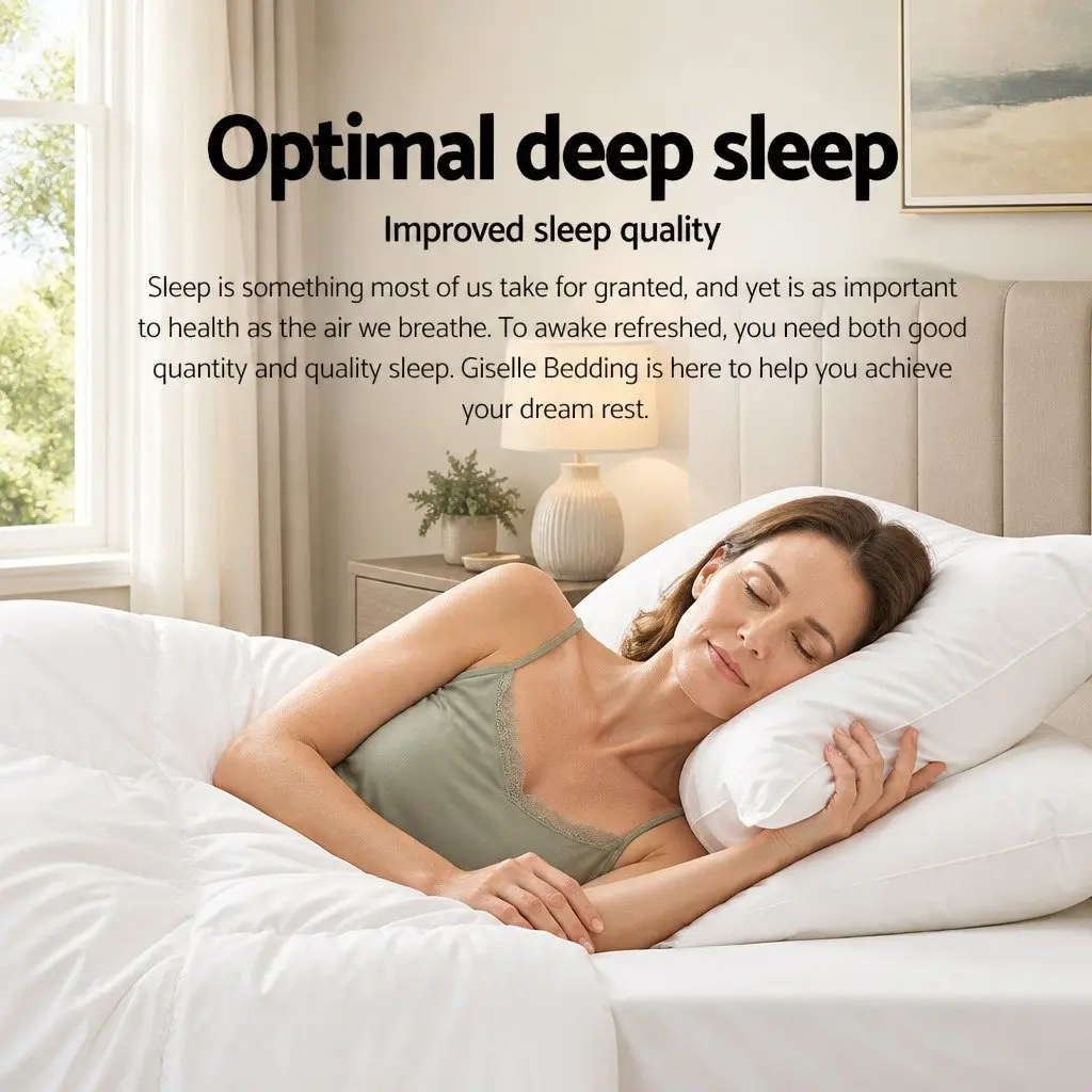 Queen Bamboo Microfibre Quilt Baffle Box Design Soft Breathable Bedding White