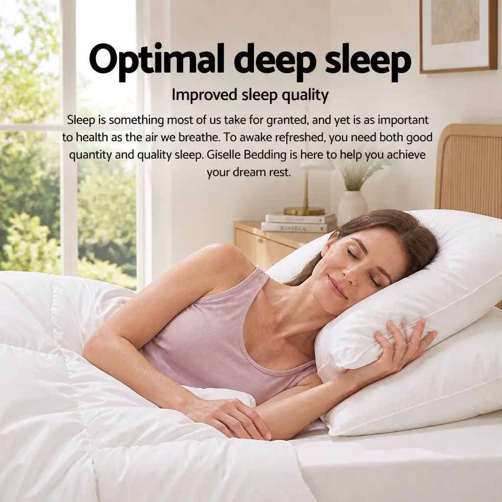 King Size Quilt Bamboo Microfibre Bedding White Diamond Stitch Baffle Box Design