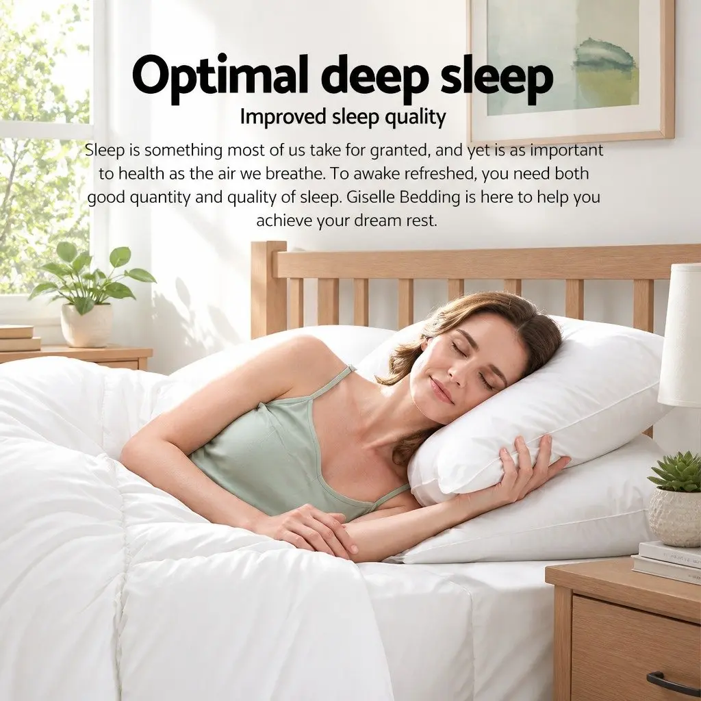 Duck Down Feather Quilt Lightweight Single Size 700GSM White