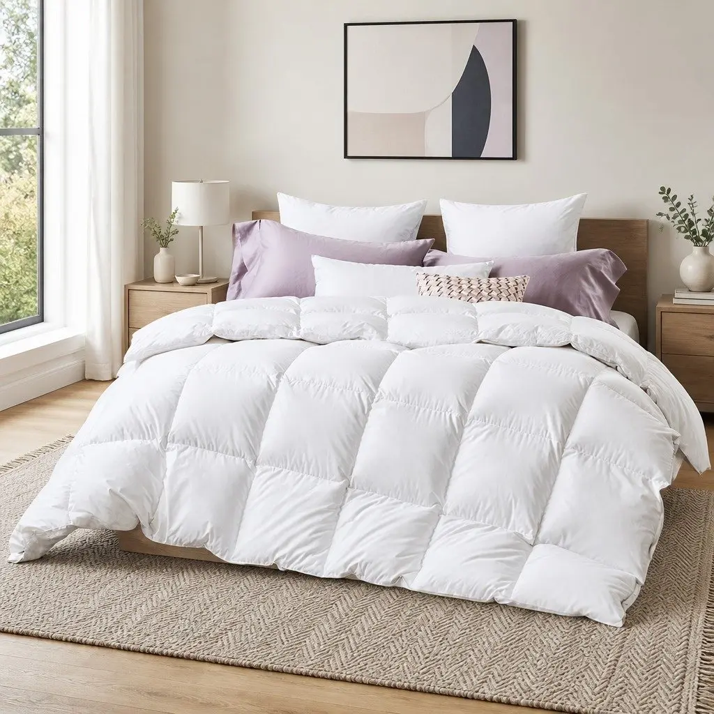 Duck Down Feather Quilt for Queen Beds