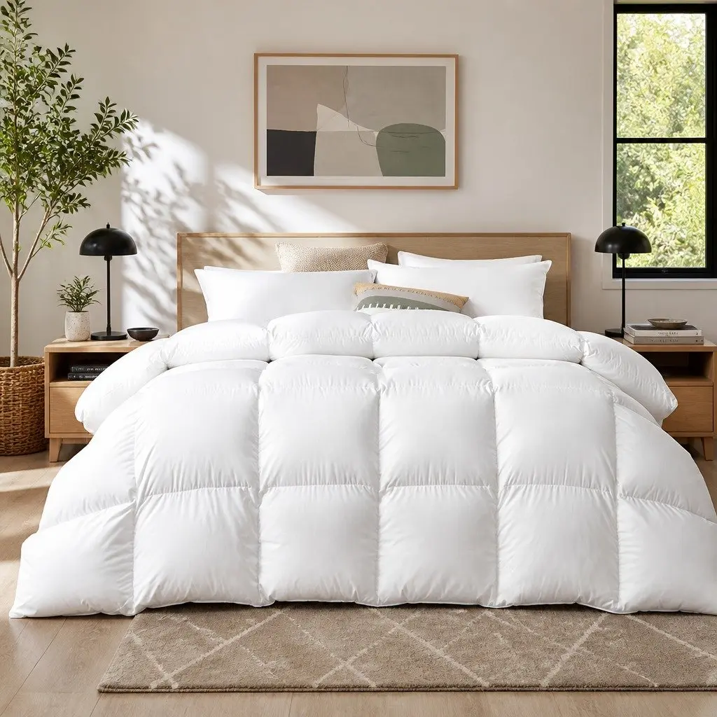 Duck Down Feather Quilt for Queen Beds