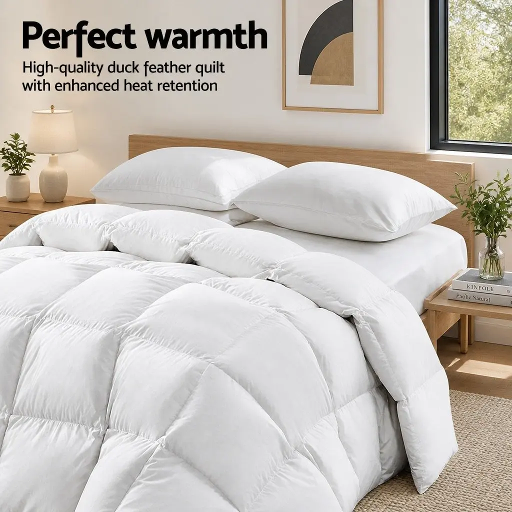 Duck Down Feather Quilt for Queen Beds