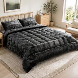 Stay Cozy with a Queen Size Faux Mink Quilt Set