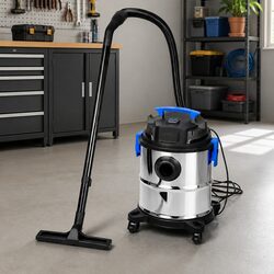 Wet Dry Vacuum Cleaner 20L Tank 1200W Motor Blower HEPA Filter Garage Workshop