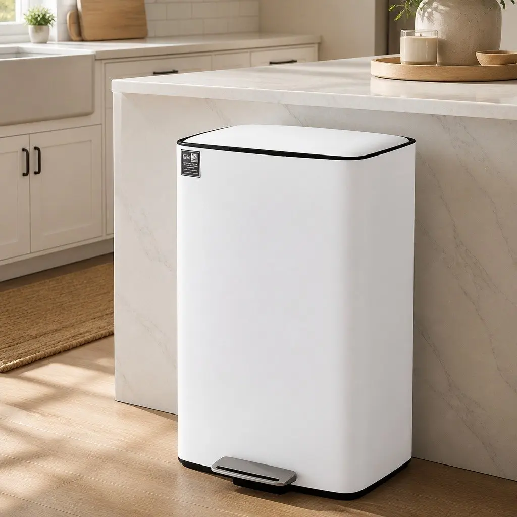 Pedal Bins Hands-Free Soft-Closing 40L Kitchen Trash Can