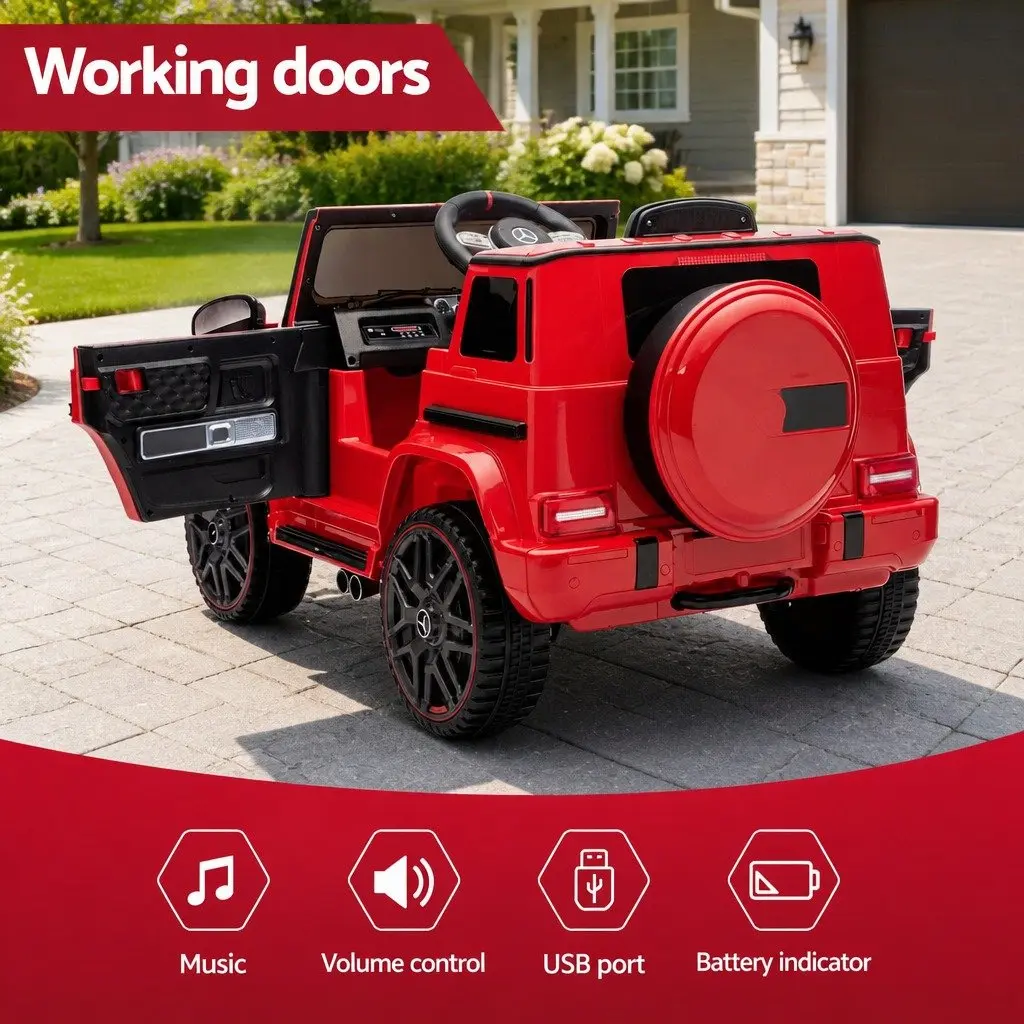 Kids Ride On Car Electric Red 12V Battery Remote Control Manual Modes