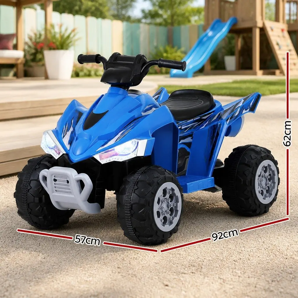 Kids Ride On Car 12V Electric ATV Quad Motorbike Toy Outdoor Blue 3+ Years