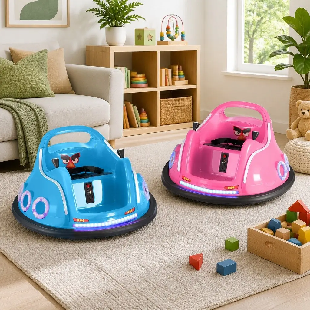 Kids Ride On Bumper Car Electric Toy with Remote Control Manual Joystick 360