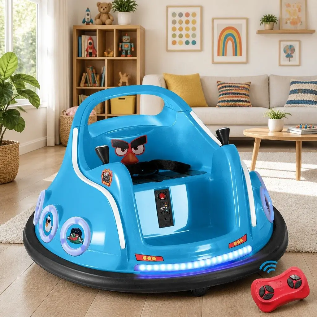 Ride On Bumper Car Electric Toy Joystick Control Blue