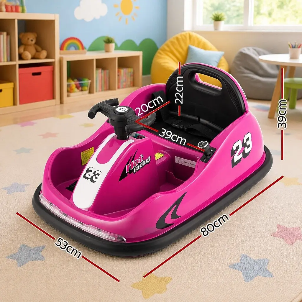 Kids Ride On Bumper Car Electric Toy Remote Control Pink 6V
