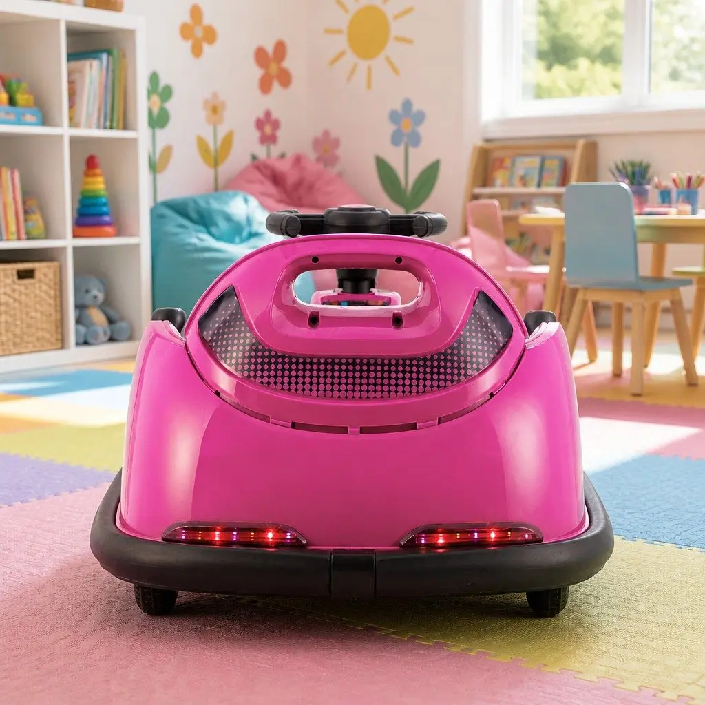 Kids Ride On Bumper Car Electric Toy Remote Control Pink 6V