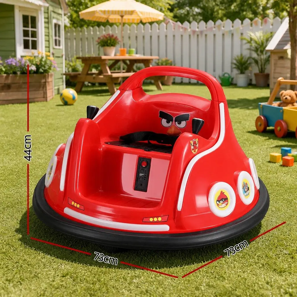 Kids Ride On Bumper Car Electric Joystick Remote Control Red 73cm