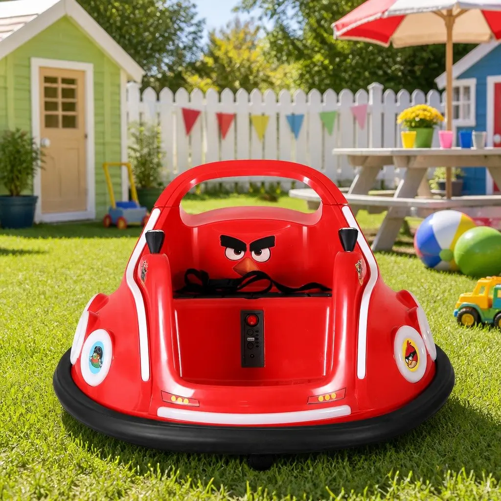 Kids Ride On Bumper Car Electric Joystick Remote Control Red 73cm