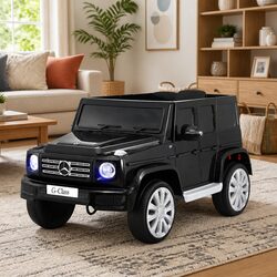 Kids Ride On Car 12V Electric Toy with Remote Control Horn Music Lights Black
