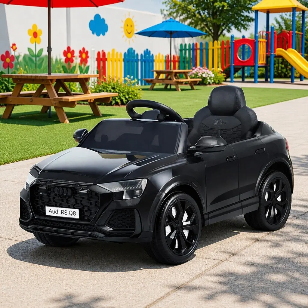 Kids Ride On Car 12V Electric Toy Black Remote Control Steering Wheel Pedal