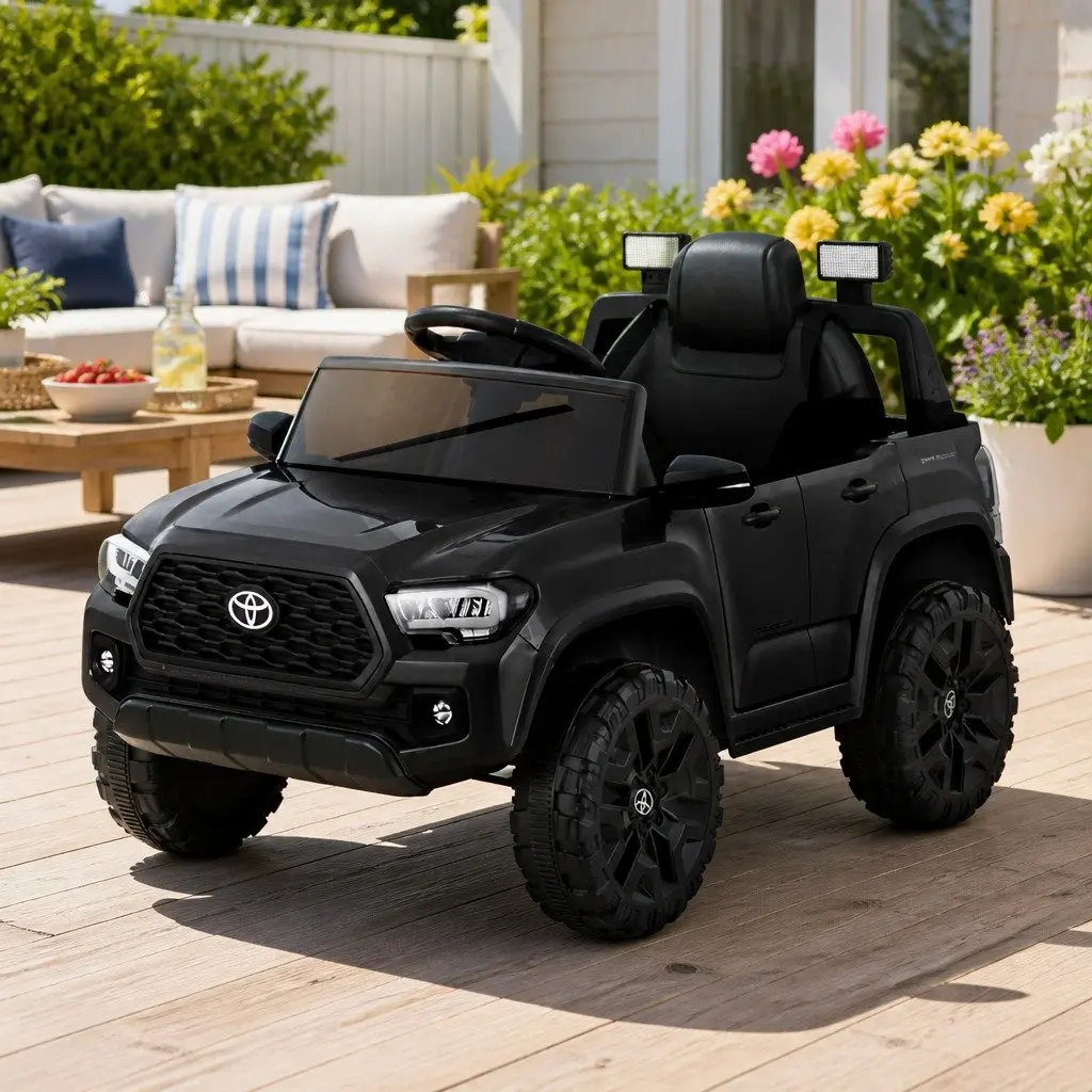 Kids Electric Ride On Car Remote Control Black 12V Tacoma Jeep