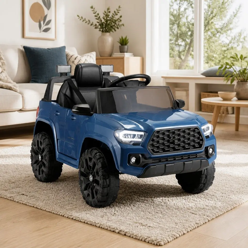 Kids Electric Ride On Car 12V Tacoma Toy with Remote Control Blue