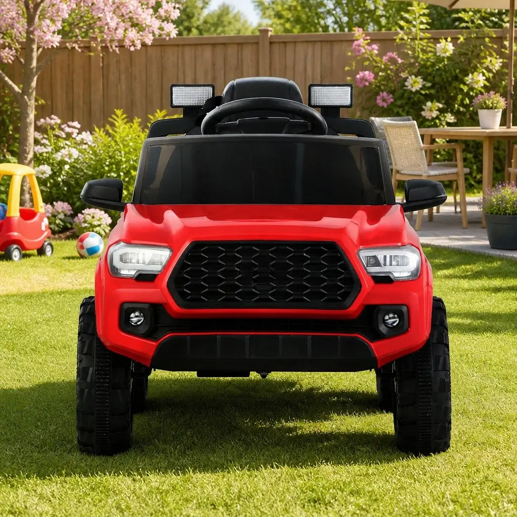 Kids Electric Ride On Car 12V Red Remote Control Manual Modes 100cm L x 63cm W x 57cm H