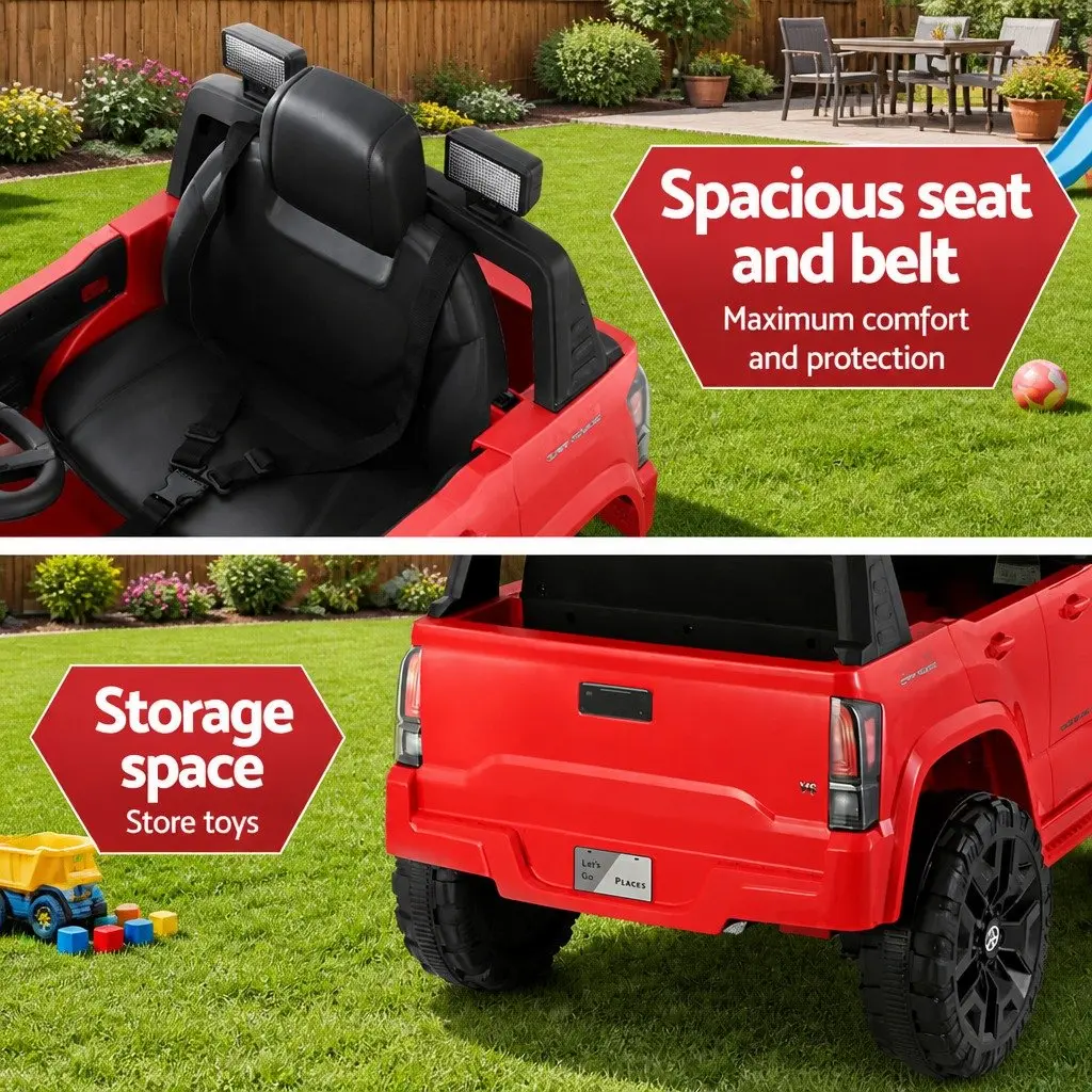 Kids Electric Ride On Car 12V Red Remote Control Manual Modes 100cm L x 63cm W x 57cm H