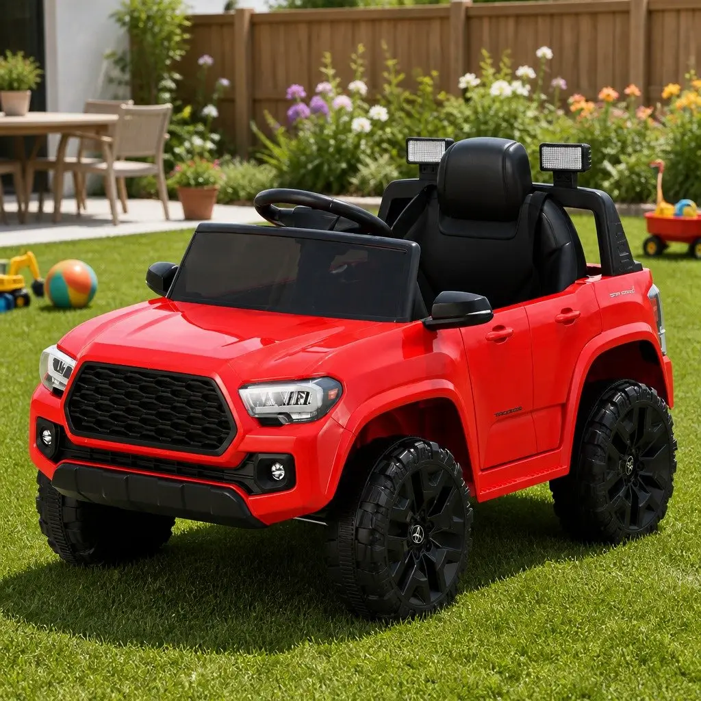 Kids Electric Ride On Car 12V Red Remote Control Manual Modes 100cm L x 63cm W x 57cm H