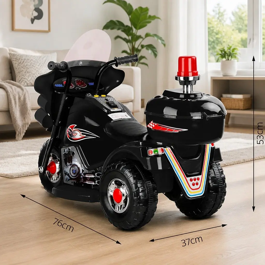 Kids Electric Ride On Motorcycle Slip-proof Handle Bar Black