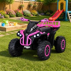 Rechargeable Pink Kids ATV - 12V Motorized Fun