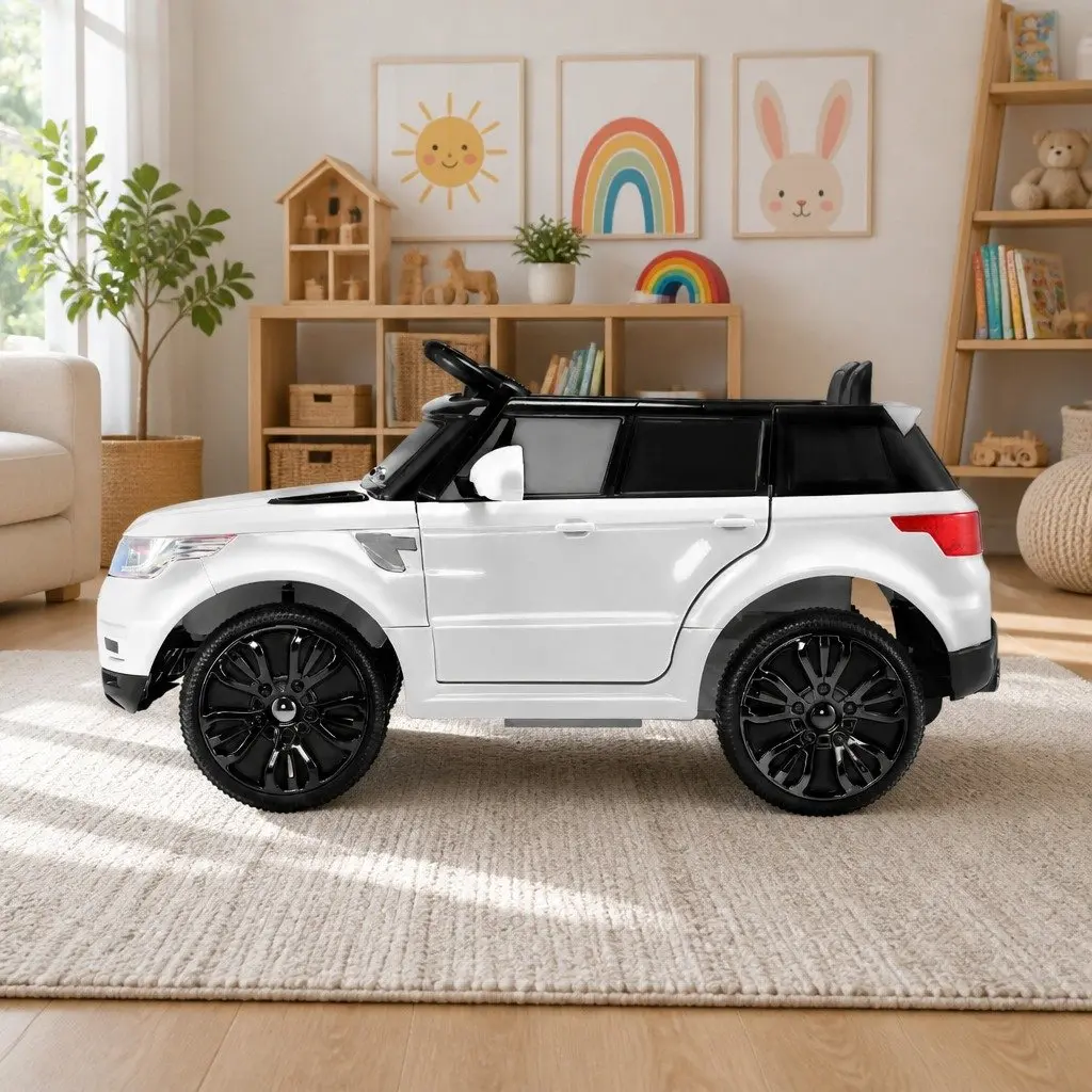 Kids Electric Ride On Car Remote Control 12V White