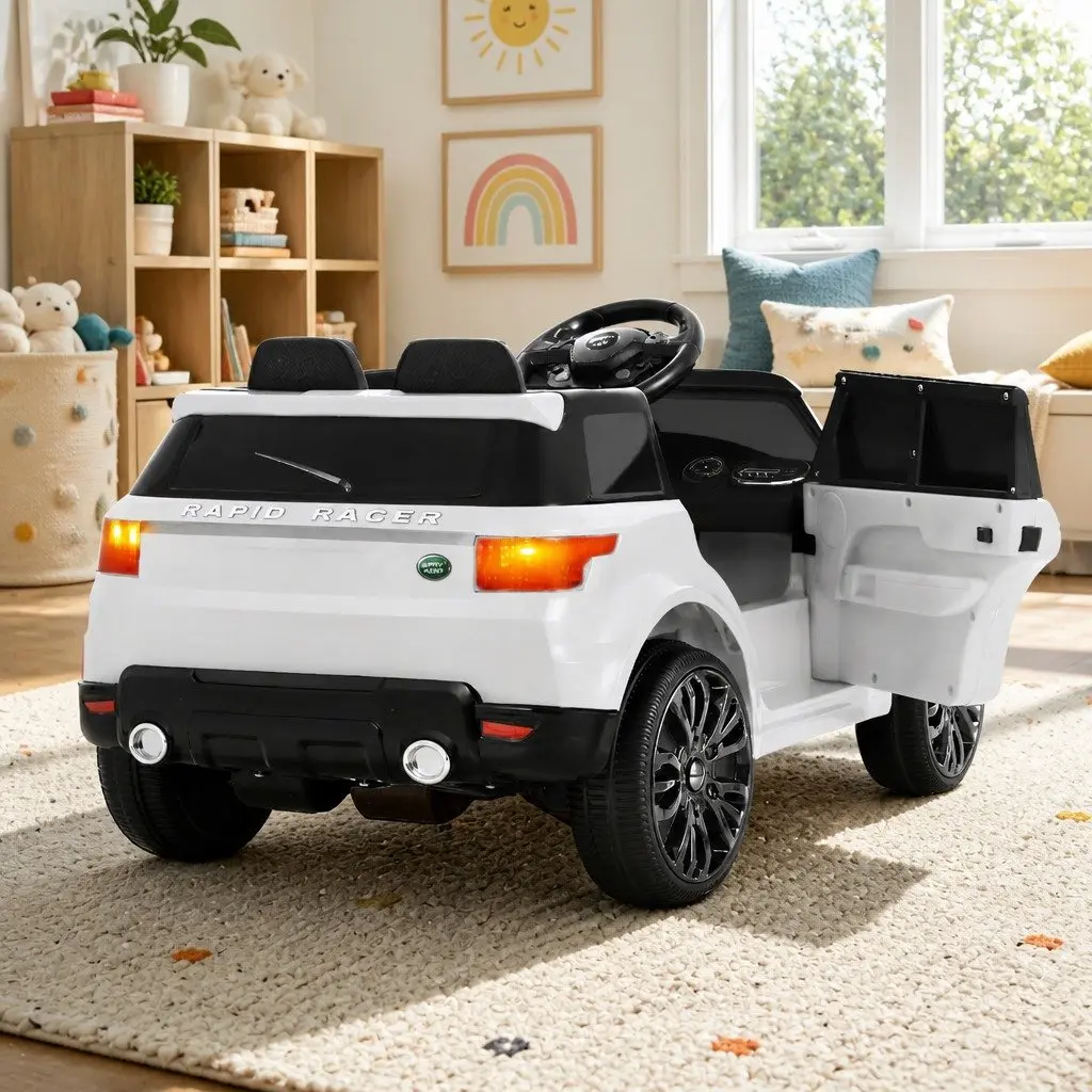 Kids Electric Ride On Car Remote Control 12V White